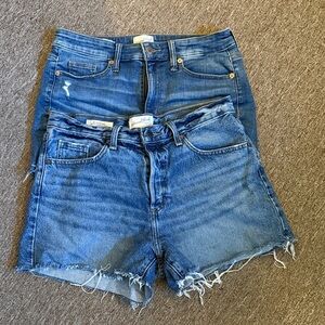 Bundle of Two Pair Women’s Blue Jean Shorts